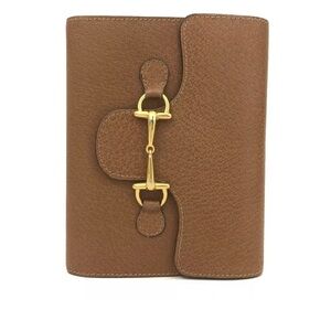 GUCCI Horse Bit Leather Notebook Cover